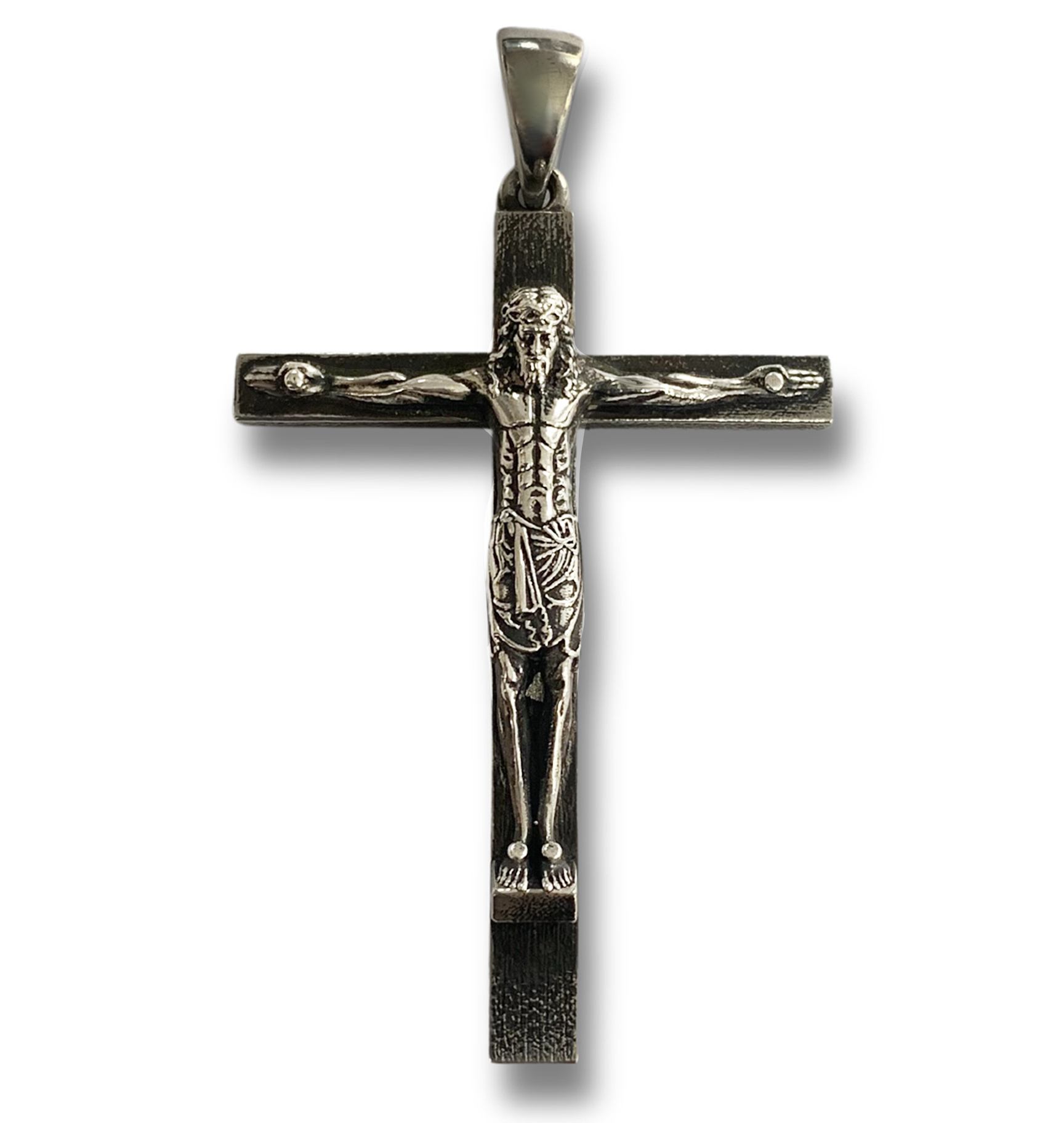 Sterling Silver Oxidized Crucifix - Main Image