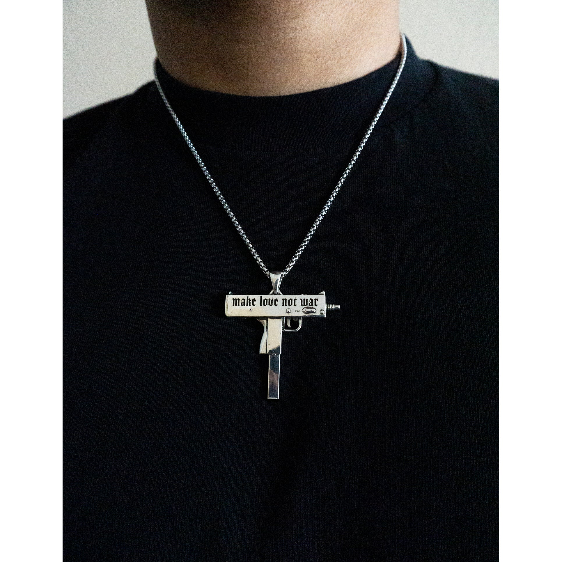 Sterling Silver Make Love Not War Piece