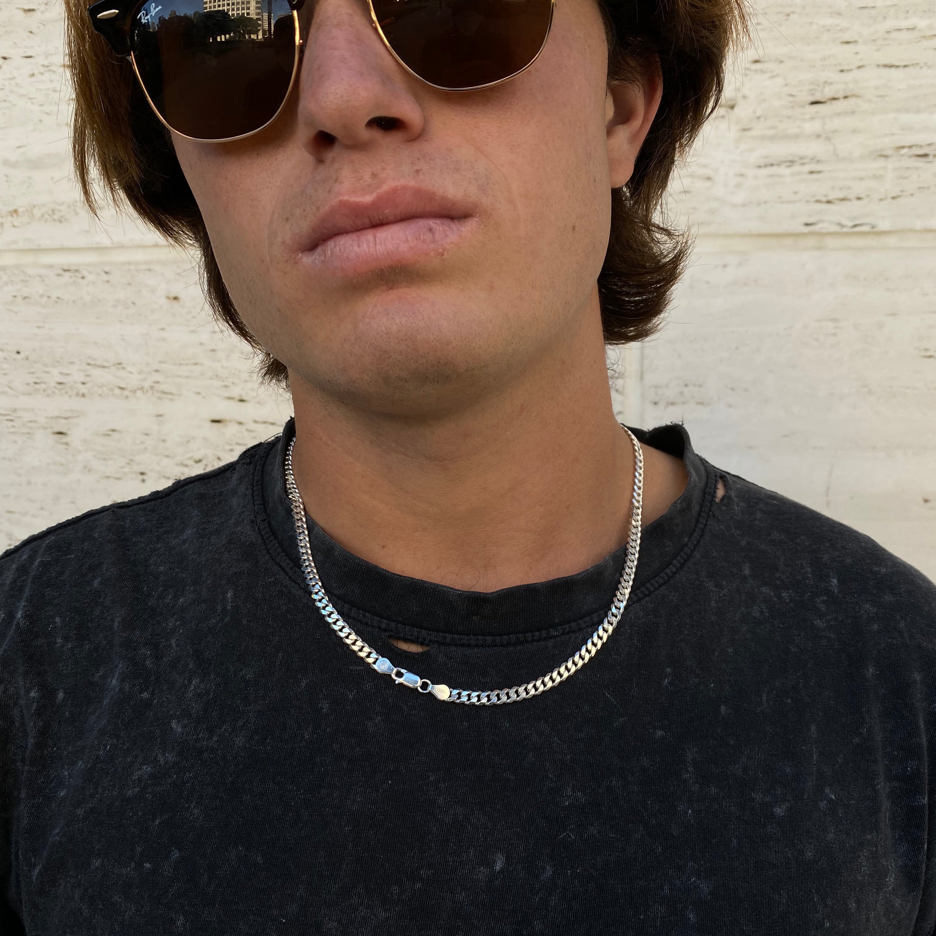 Sterling Silver Cuban Link Chain (4mm)