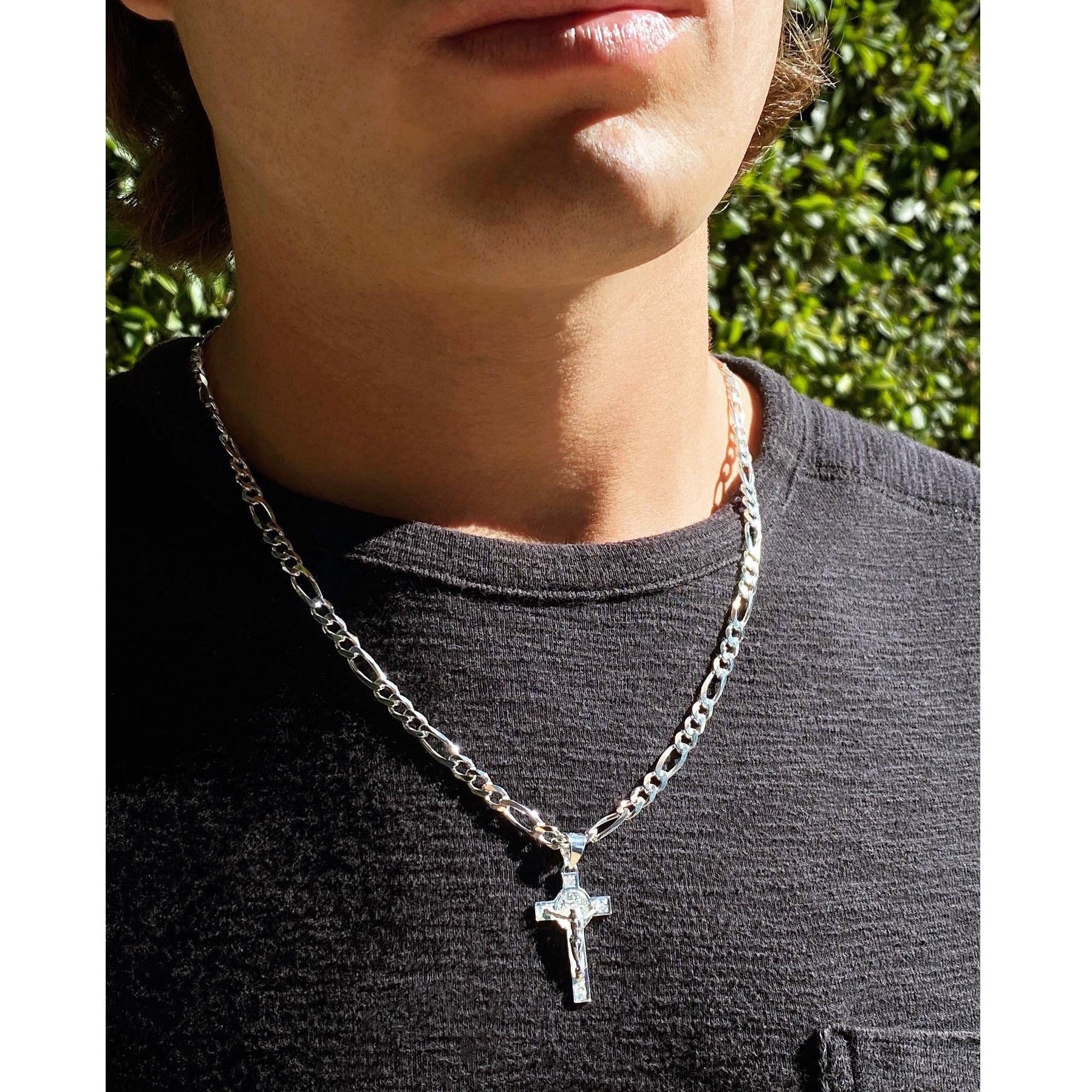 Sterling Silver Figaro Cross Model Pic 1