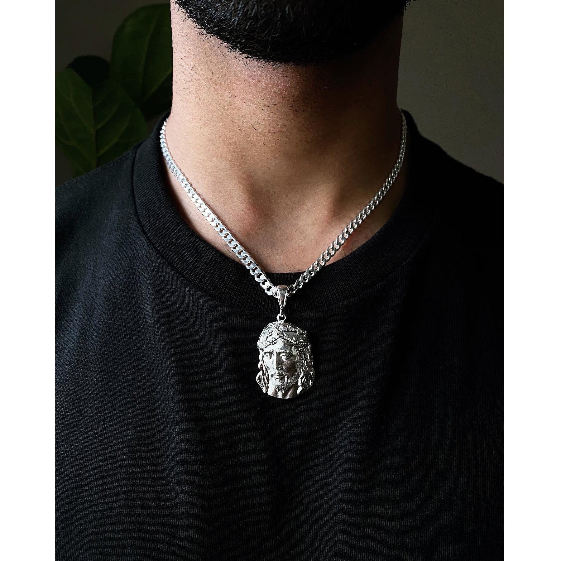 Sterling Silver Jesus Piece Large Model Pic